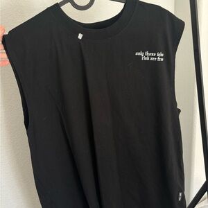 ASRV Black Tee with Red Accent